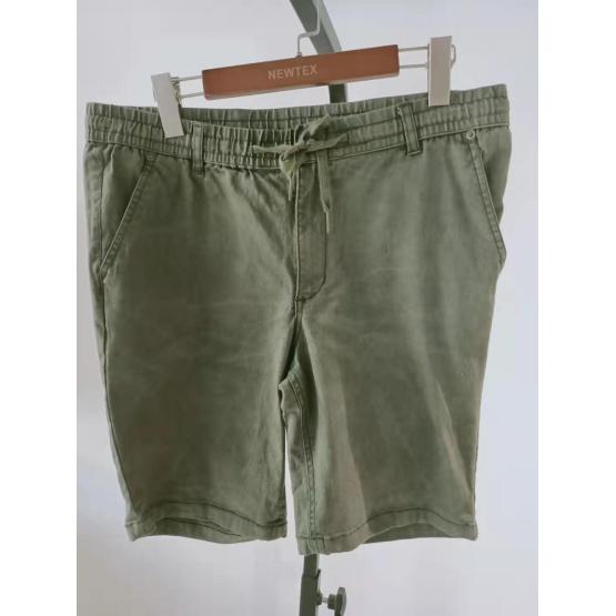 cotton twill elastic waist with tie mens shorts