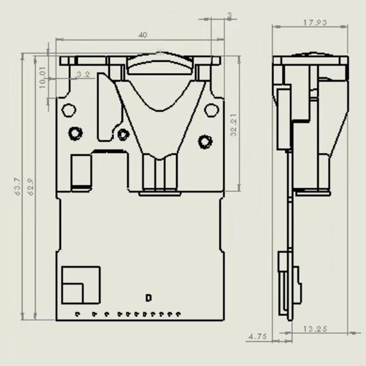 100m Precision laser Rangefinder Module diagram