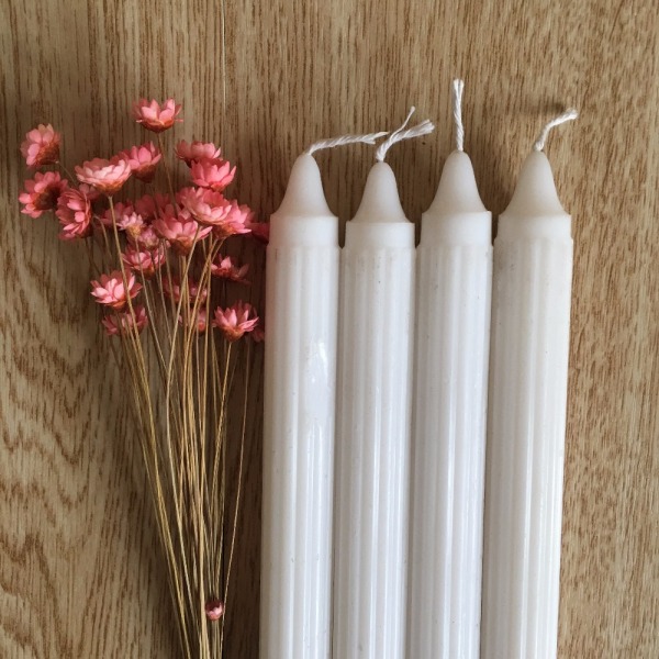 Custom Size Paraffin Wax Fluted Pillar Candle Household