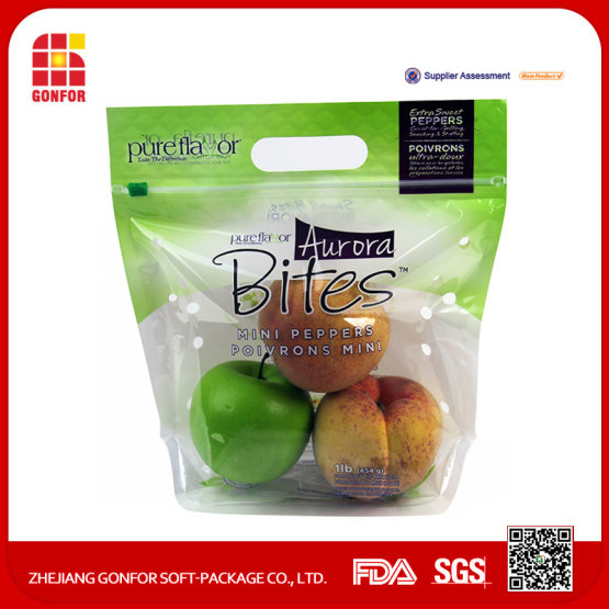 Slide Zipper Bag for Fruit and Vegetable Packaging