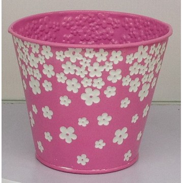 Three-dimensional embossed flower bucket