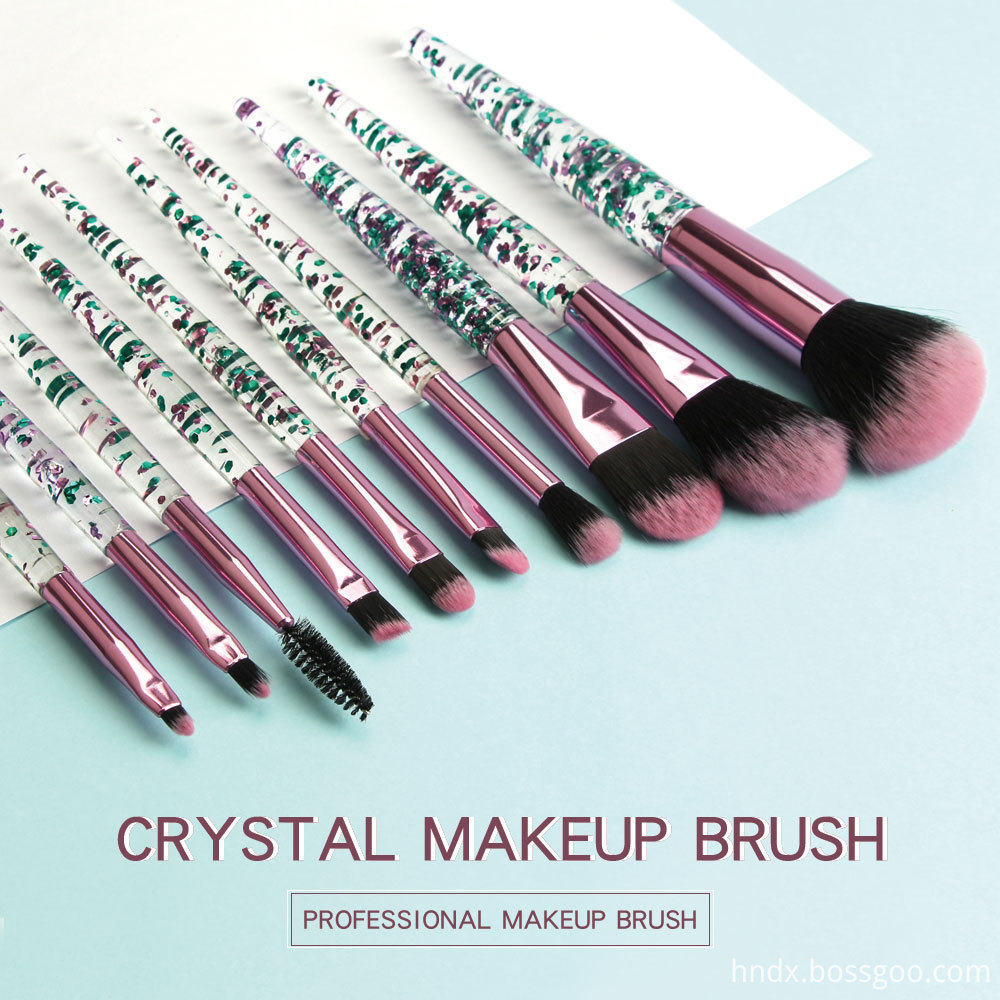 Crystal Rhinestone Makeup Brushes Set 1