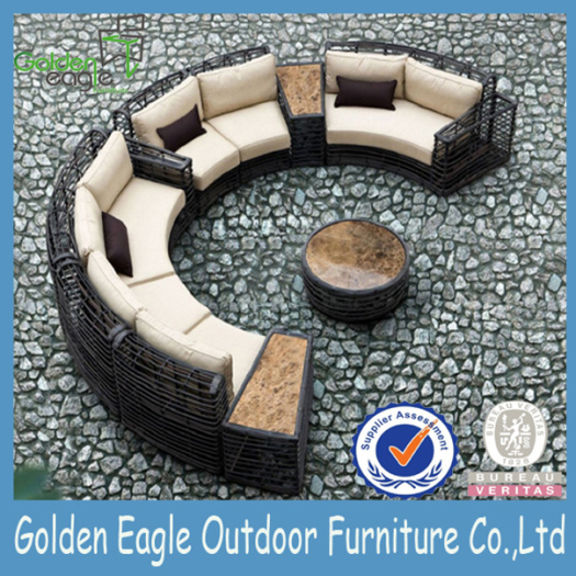 L Shaped Sofa Outdoor Synthetic Rattan Furniture