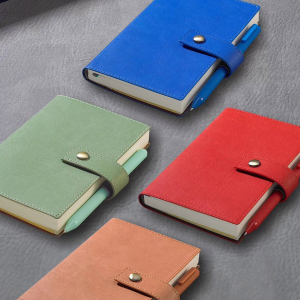 Hot Stamping Woven Pu Synthetic Leather Notebook Cover