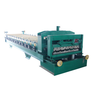 Glazed and trapezoidal double layer roll forming machine