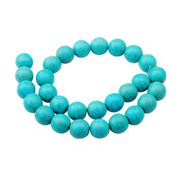14MM Loose natural Turquoise Crystal Round Beads for Making jewelry