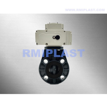 PVC Butterfly Valve Electric Actuated Switch Type