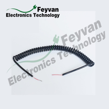 Custom PVC Coated Electrical Coiled Cord Cable Assembly