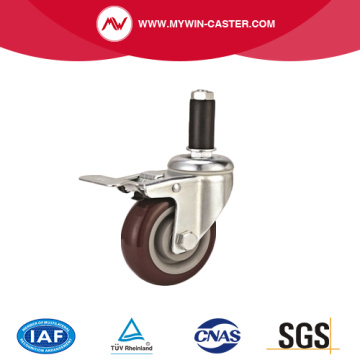 Medium Duty Expander Pin PVC Caster with Brake