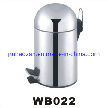 Half Round Lid Stainless Steel Pedal Trash Can, Dustbin