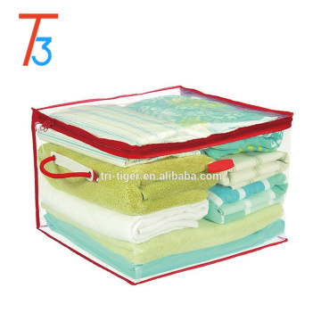 Large jumbo clear storage bag with zipper