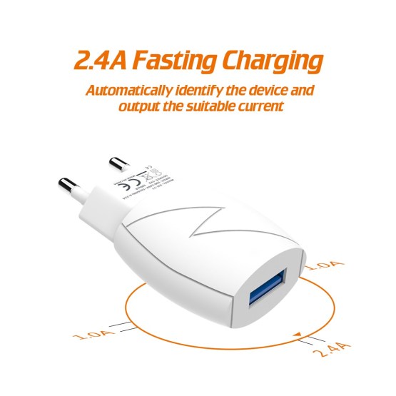 12W USB Wall Charger For Mobile Phone