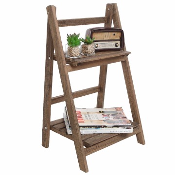 Amazon hot selling 2-Tier wooden Plant Stand shelf