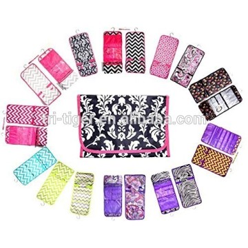 28 pockets foldable Hanging Jewelry Hanger Travel Bag Roll up Organizer