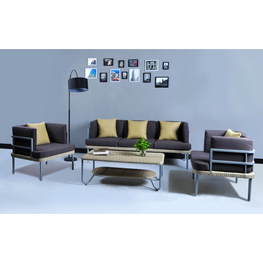 PE Rattan Leisure Wicker Furniture Sofa Set