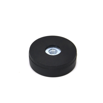 Rubber Magnet Round Base Thread Hole Type