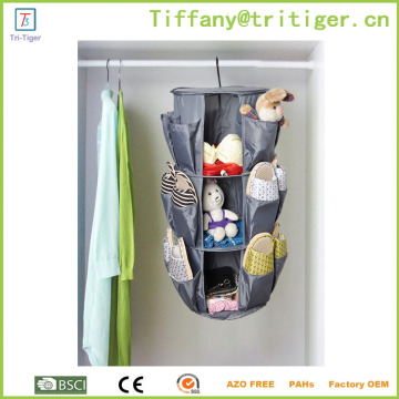 Multi-use hanging closet organizer clothes hanging organizer