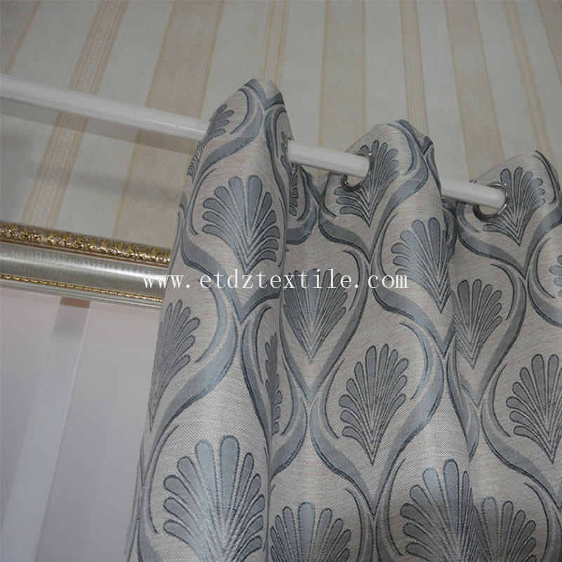 Hot New Linen Patten Jacquard Window Curtain WZQ172 Grey