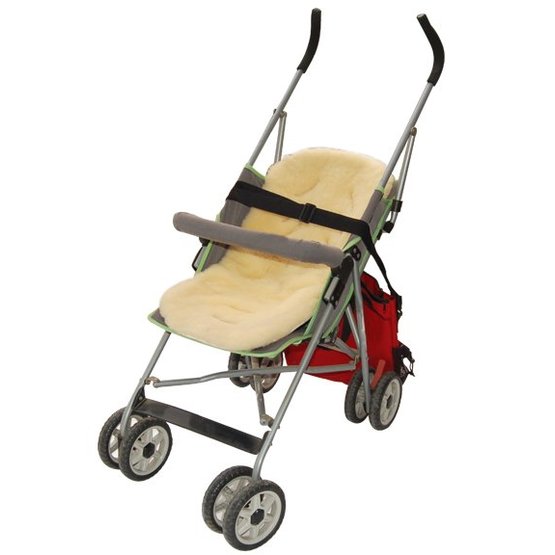 Sheepskin stroller liner for infant baby carrier