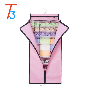 Foldable hanging underwear sock closet organizer