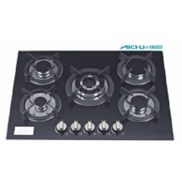 5 Burners Built In Glass Gas Cooktop