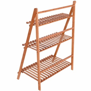 china factory three tier customized wooden bamboo flower plant pot stand/shelf/rack prices