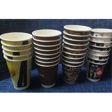 Disposable Kraft Printed Coffee Paper Cup Double Wall cup for hot drink