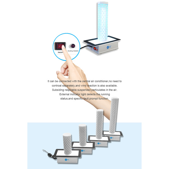 HVAC in duct germicidal uv light for air cleaning