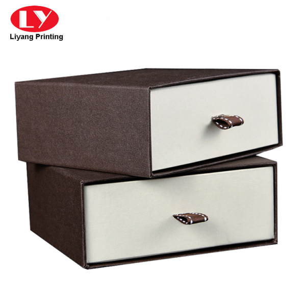 Fashional handmade cardboard drawer buckle belt box