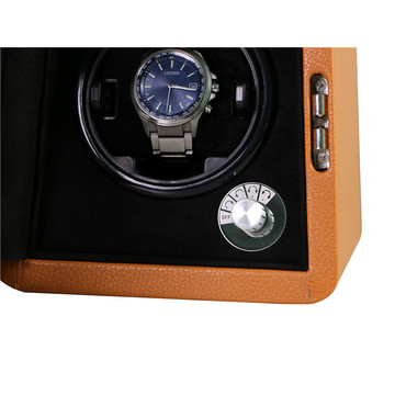 leather wooden watch winder