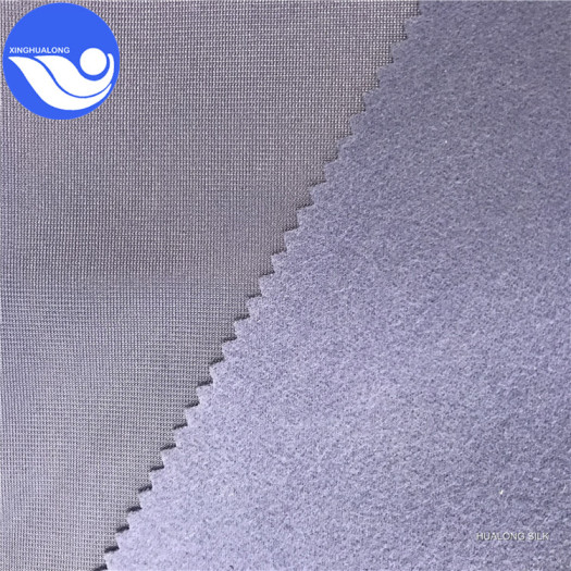 Polyester super poly gold knit fabric