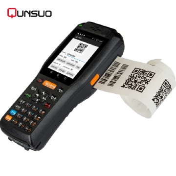Android 6 portable barcode scanner printer combo PDA