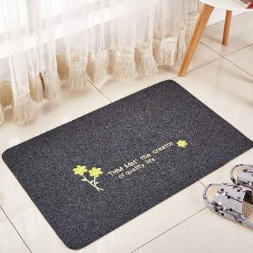 Polyester welcome entrance floor mat embroidery rugs