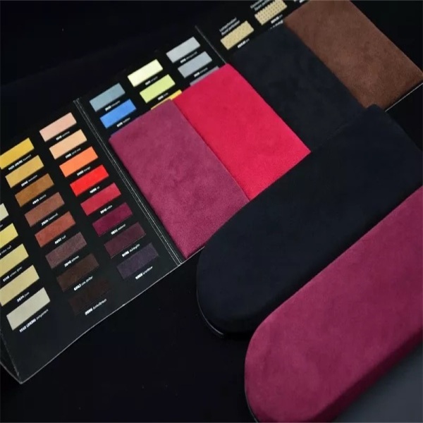 Artificial with suede backing PU leather materials