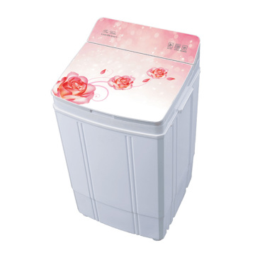Flower Glass Cover 4KG Single Tub Washing Machine