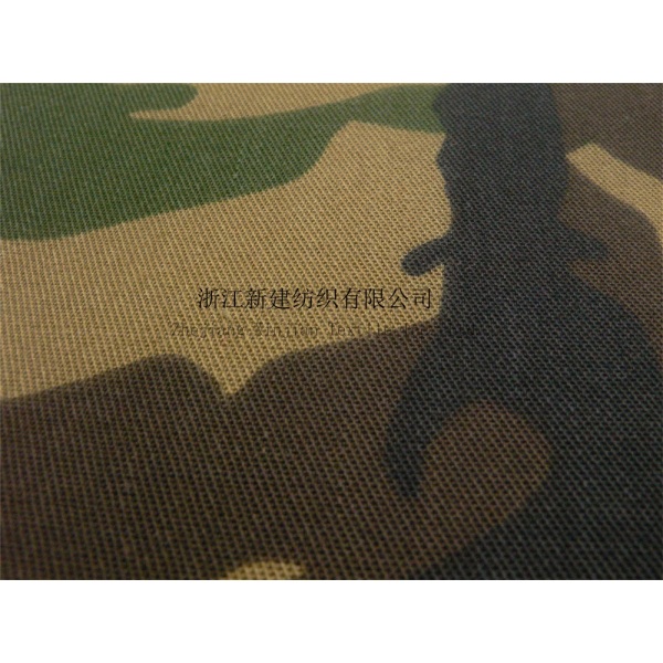 CVC Woodland Military Camouflage Fabric with Waterproof