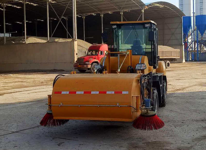 Orange Sweeper Truck