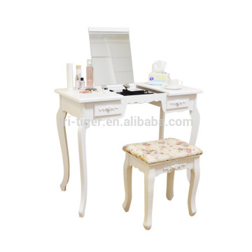 Modern drawers wooden vanity dressing table stool Bedroom dresser