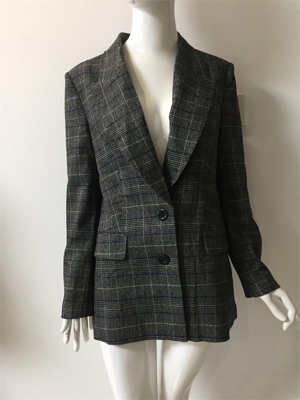 Woman Vintage Check Suit
