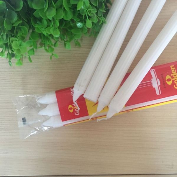High Quality White Plain Paraffin Wax Fluted Candles