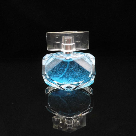 Elegant 50 ml diamond-shaped empty glass perfume bottle