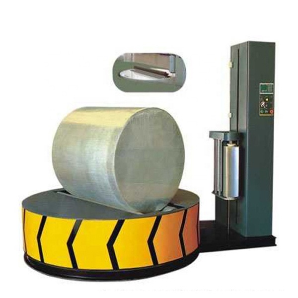 reel roll wrapping machine with stretch film
