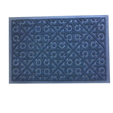 Wholesale eco-friendly embossed design coil door mat
