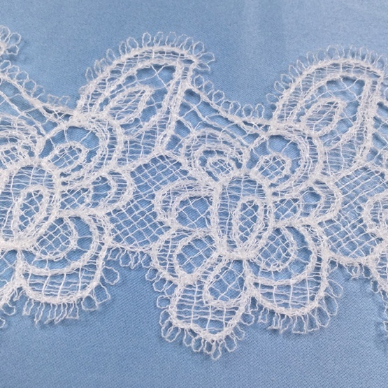 White Embroidery Tulle Lace Trim