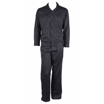 Black Nomex Work Suit with Snaps Pockets