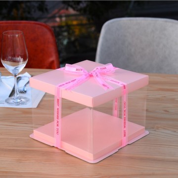 Plastic cake box transparent