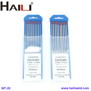 HAILI Thoriated Tungsten Electrode WT20 10 Pack 2.4MMX175MM