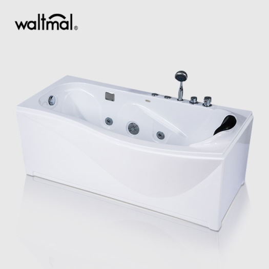 White Acrylic Freestanding Whirlpool Bathtub