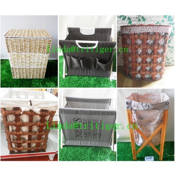 Wooden Collapsible laundry basket high capacity Washing Basket