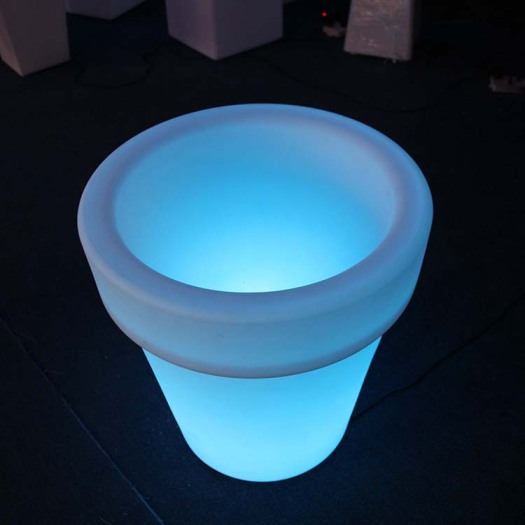 Multi-Color Changing LED Plastic Large Flower Pots